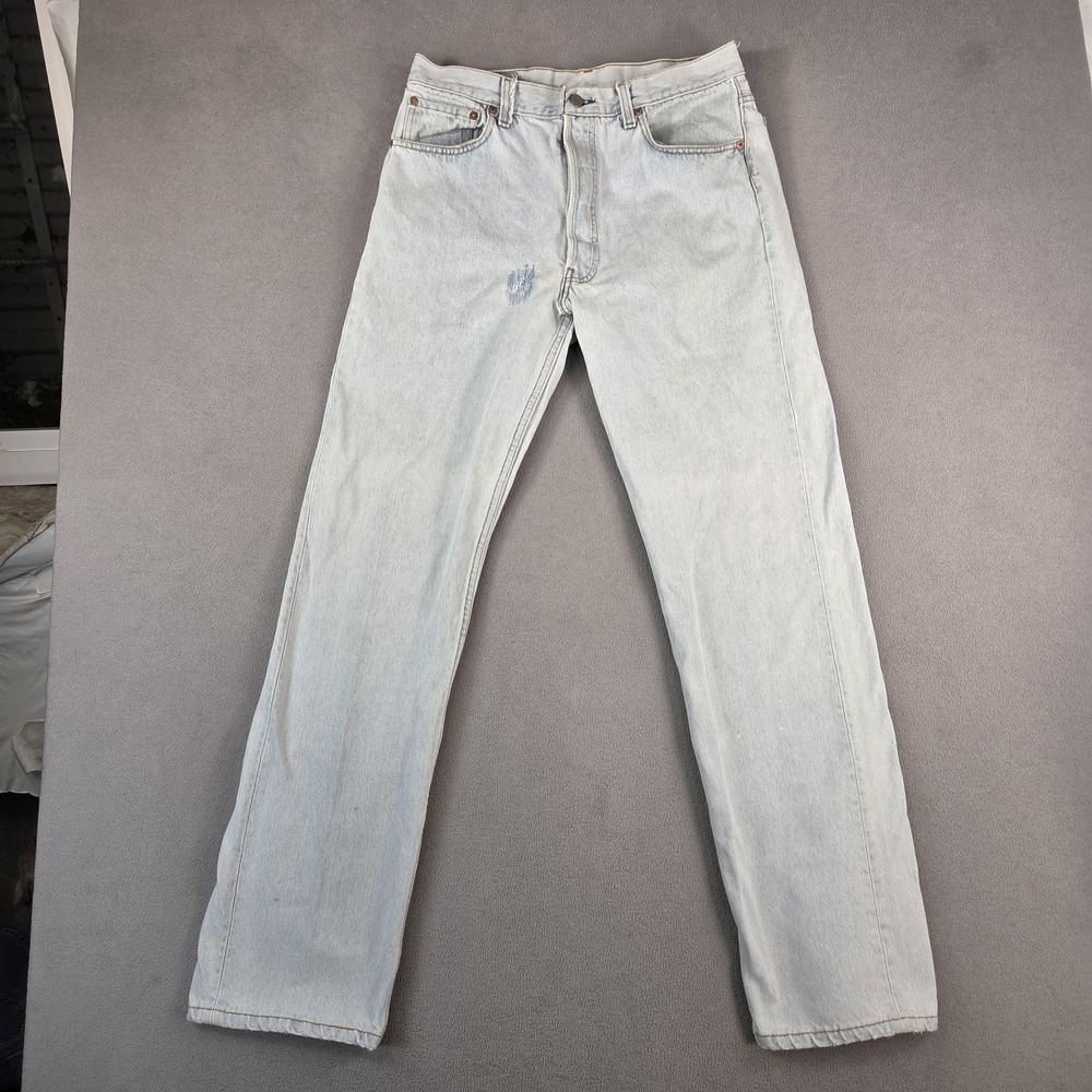 Vintage Levis 501 Jeans Mens 36x38 (Fits 29x32) Light Wash Made in USA 1992